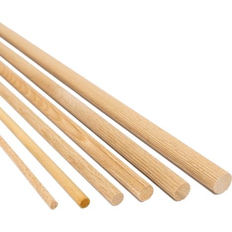 -CAHERSA- Espárrago de Madera Redondo Estriado AMIG 81 - 6 x 1 MT Haya