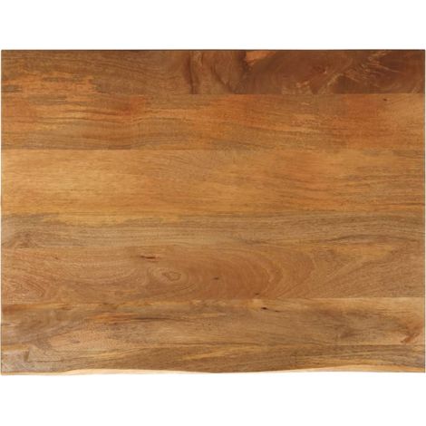 Tischplatte mit Baumkante 110x80x3,8 cm Massivholz Mango