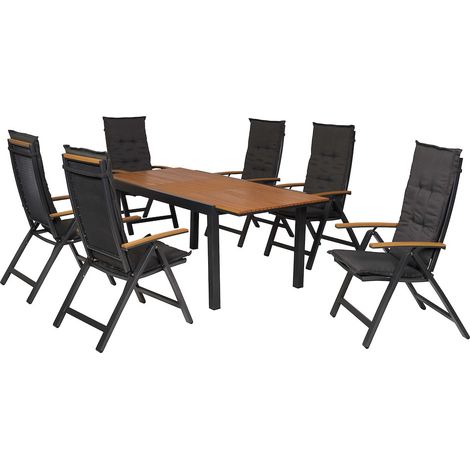 Itanos Set 13tlg Alu/Kunstst. Ausziehtisch 150 (200) x 90 cm