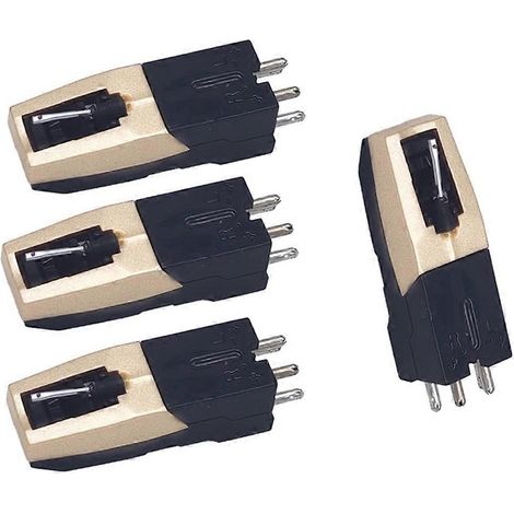 4Pcs Phonographe Stylet de Platine Aiguille pour Lp Vinyle Lecteur Phonographe Gramophone Lecteur de Disques Stylet (1/5)
