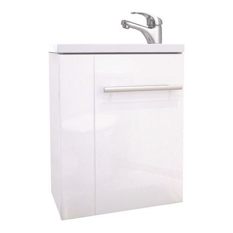 ONDEE ZEN - Lave-mains compact SAM - 40cm - Blanc - Laqué - Livré en kit
