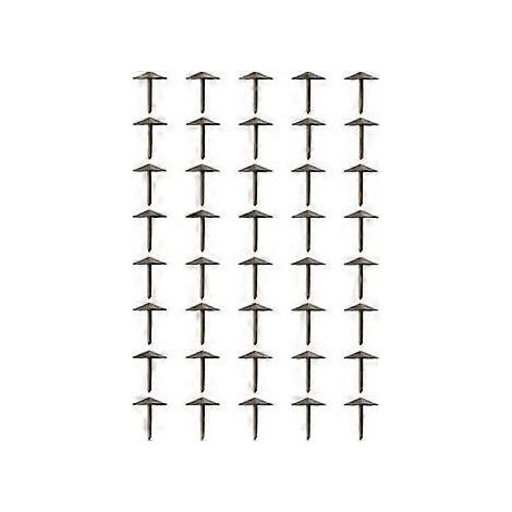 Pachet 40 cuie décoratif din alama, 12 x 12 mm, bronze (1/3)