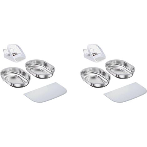 Lot de 2 gamelles en acier inoxydable pour distributeur automatique de croquettes RFID - Pack de 2 pour chats, non connecté (1/5)