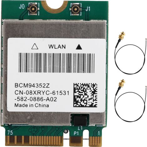 Carte réseau sans fil BCM94352Z NGFF M.2 double bande, adaptateur WLAN 802.11ac, Bluetooth 4.0, avec 2 câbles d'antenne externes (1/5)