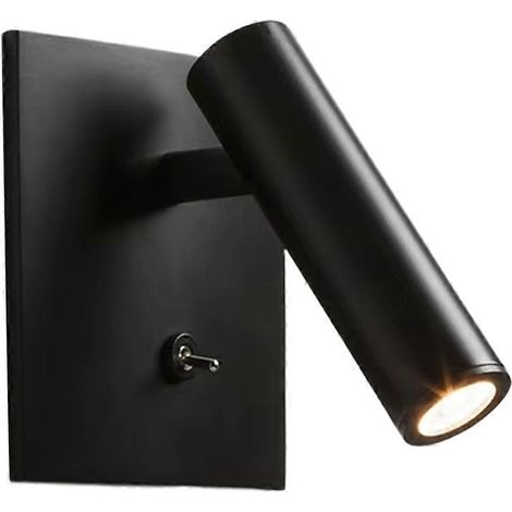 Applique murale LED encastrée avec interrupteur, réglable, compatible avec les lampes de chevet, les appliques murales, les spots, etc., des chambres d'hôtel. (1/5)