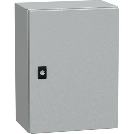 Spacial CRN plain door with mount.plate. H400xW300xD200 IP66 IK10 RAL7035. - NSYS3D43200P
