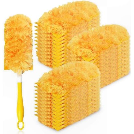 Packung mit 30 Mikrofaser-Staubwedel-Nachfüllungen mit Griff, komplettes Reinigungsset zum Abstauben (1/5)