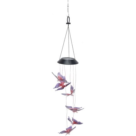 Carillon solaire d'extérieur à LED multicolores dégradés, décoration de jardin (1/5)