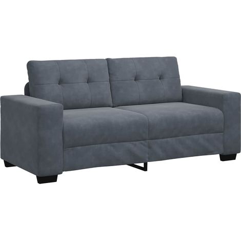 Canapé,Sofa pour Salon,Banquette causeuse gris foncé 140 cm velours CFW968529 (1/5)