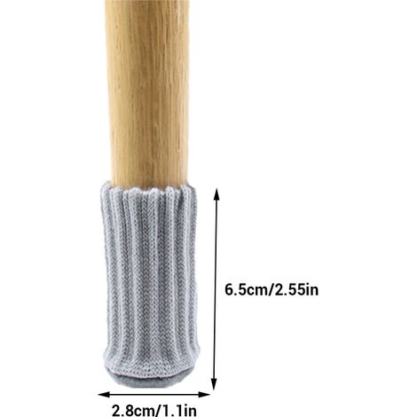 16 Stuhlhussen, hochelastisch, rutschfest, für Stuhlbeine, gestrickte Möbelbezüge, Stuhlbeinschoner (1/5)
