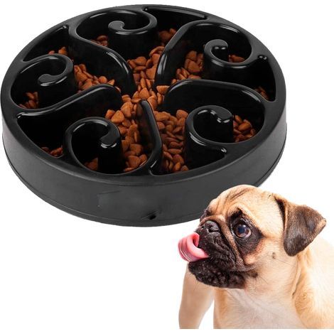 , Anti Glutton Cat or Dog Bowl, Interactive Tray to Prevent Anxiety, for Small, Medium and Large Pets (Grey) (1/5)