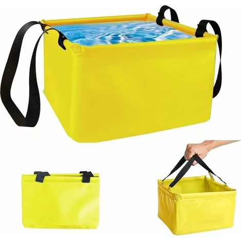 Cuvette Pliante Extérieure,15 litres Bassine Pliable D'extérieur,pour Le Camping,Cuvette Pliante en Toile de Bâche Durable pour Le Camping (1/5)