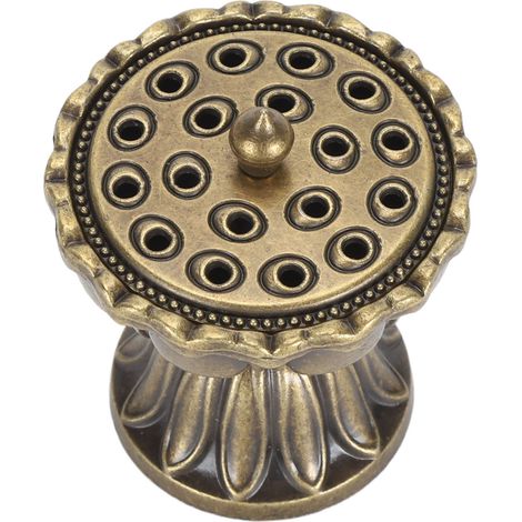 Lotus-Lampen-Räucherstäbchenhalter aus Zinklegierung, exquisiter Retro-Vintage-Mehrzweck-Räucherstäbchenhalter für Zuhause, Yoga und Büro (1/5)