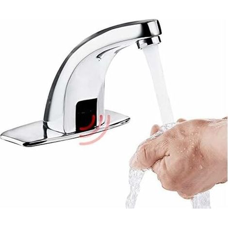 Robinet Lavabo Automatique - Capteur Infrarouge - Mélangeur Eau Chaude Froide - Pour Salle De Bains Cuisine - 1 Pièce
