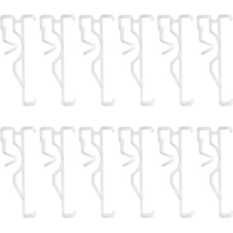 Clips De Cantonnière En Plastique Transparent Pour Stores Horizontaux Dissimulés Lot De 12 Pièces (1/4)