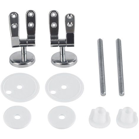 2 Pcs Charnières d'Abattant WC de Salle de Bain Fixations Remplacement WC Siège Charnière WC Fixations Pièces Détachées WC Pour Réparation Abattant A (1/5)
