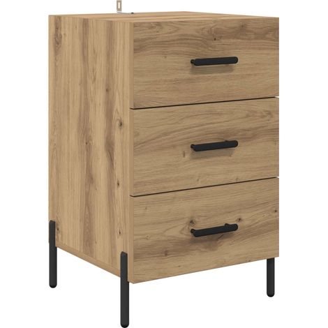 Maison Exclusive - Armadio da Notte Rovere artigianale 40 x 40 x 66 cm