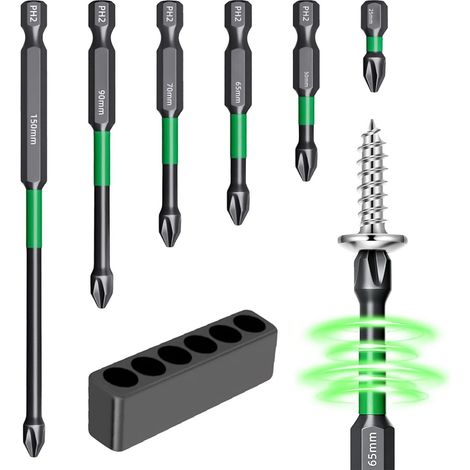 Schraubenzieher Bit Set Magnetisches Kreuzschlitz-Bits-Set Multifunktionales Schraubendreher-Bits-Set Für Haushalt, Sanitär, Automobilindustrie, Bau, Tischlerei, , Holzarbeiten (1/5)