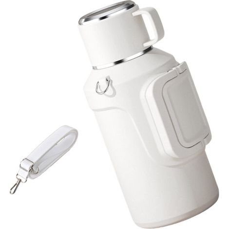 Jarras de agua isotérmicas de acero inoxidable 316, 1500 ml, color blanco. (1/2)