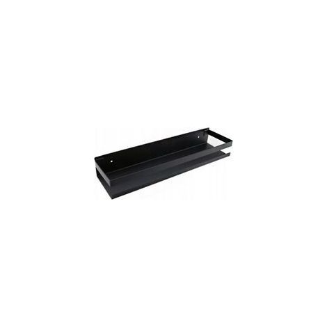 Étagère murale à épices en acier inoxydable perforée – 40 cm, noir, rangement compact pour cuisine