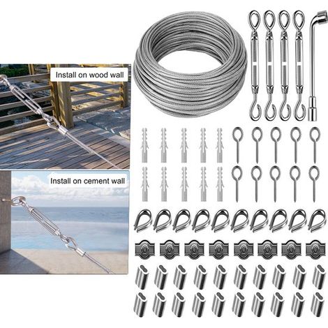 Unsichtbare Camping-Wäscheleine – Windfester Wäscheständer für den Außenbereich – Robuste, tragbare Wäscheleine – Silber (1/5)
