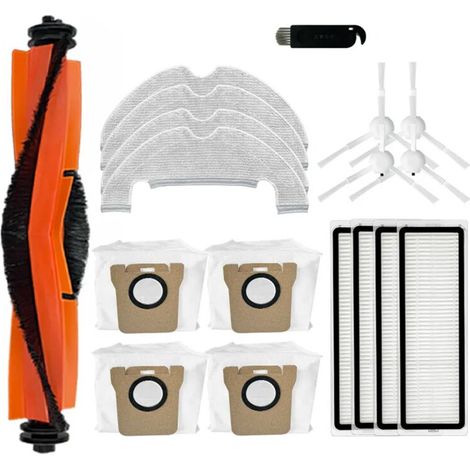 Aspirateur robot X10 - Filtre HEPA circulaire principal, lingette de nettoyage, sac à poussière, accessoires et pièces de rechange (1/5)