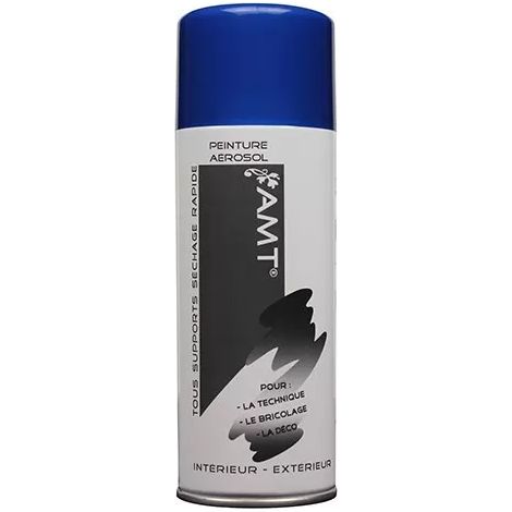 Bombe de peinture aérosol bleu chekington 0,330 L – Peinture acrylique professionnelle pour bois, métal et plastique – Finition mate – AMT - BPA14