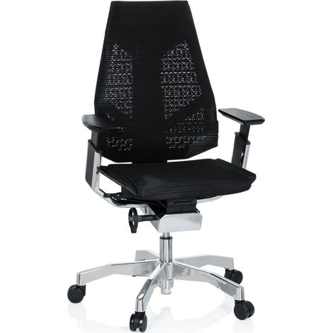 Bürostuhl / Drehstuhl GENIDIA Netzstoff schwarz (1/5)