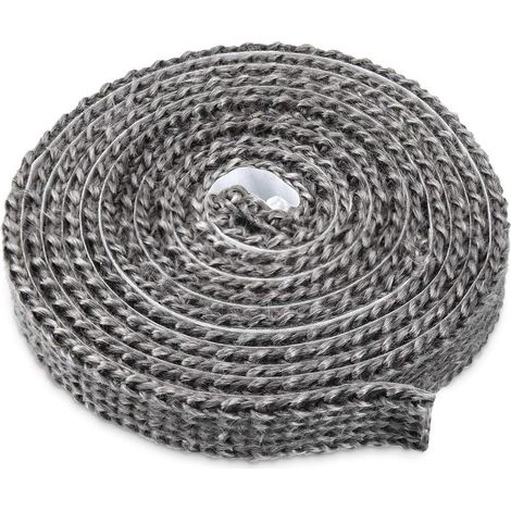 Ruban d'étanchéité auto-adhésif pour poêles à bois, cheminées et fours, en fibre de verre, résistant à la chaleur jusqu'à 550 °C, dimensions 3 mm x 20 mm x 3 m, idéal pour les portes de four et les ch (1/4)