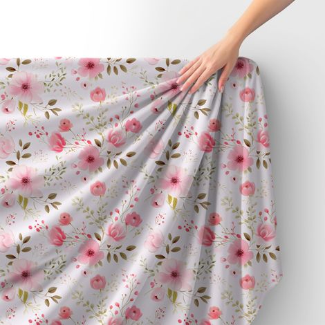 Royal Samt Stoff Polyester Zum Nähen - Motiv Blumen - RDX2396 (1/4)