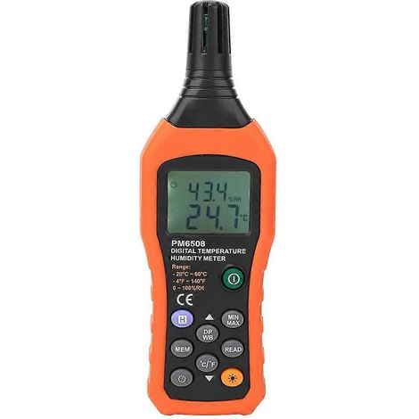 PEAKMETER PM6508 Digitales Feuchtigkeits- und Temperaturmessgerät Hygrometer Thermometer