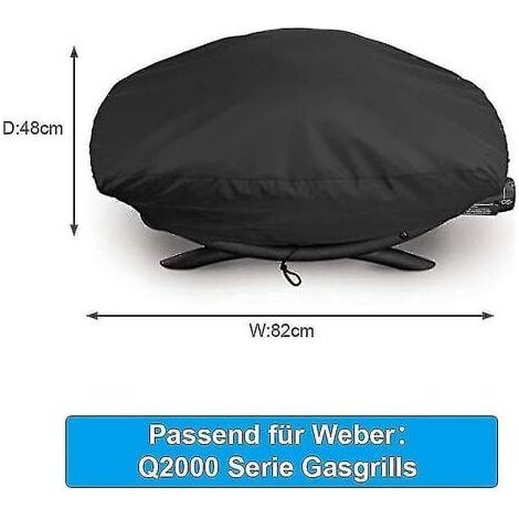 Cover For Weber Q2000 / Q2200 / Q200 Grill, Barbecue Covers Waterproof For Weber (1/3)