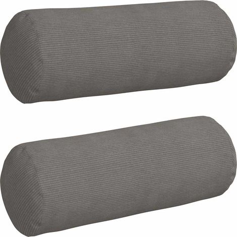 Maison Exclusive - Cojines Bolster 2 pcs Gris Claro Ø 25 x 70 cm