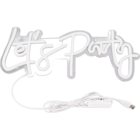 Enseigne lumineuse néon festive, avec port USB, applique murale LED néon ultra-claire avec panneau arrière en acrylique, blanc froid, pour la décoration de chambre (1/5)