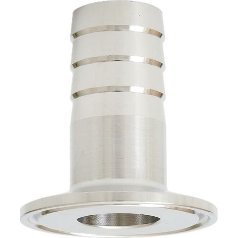 Raccord Sanitaire Tri-Clamp 1,5 Pouces - Vers Embout Barbé 1 Pouces - Acier Inoxydable 304 - Diamètre Extérieur 50,5 mm - Pour Tuyaux Flexibles - 1 Pièce