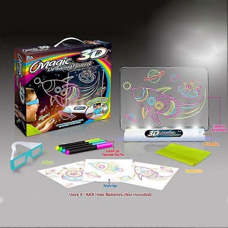 3D-Zeichenbrett-Set, kreatives und magisches Spielzeug mit Stift, pädagogisches Geschenk (1/3)