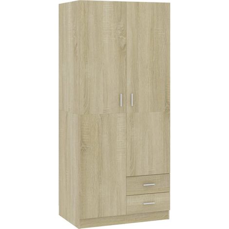 Kleiderschrank Sonoma-Eiche 80x52x180 cm Holzwerkstoff vidaXL