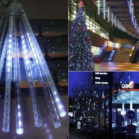 Guirlande 8 Tubes Pluie Tombant Lumière Blanc 288-LED MMK14 (1/4)