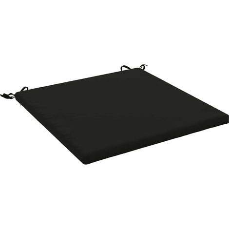 Coussin de siège 1 pièce SOEST 100 % polyester Noir vidaXL