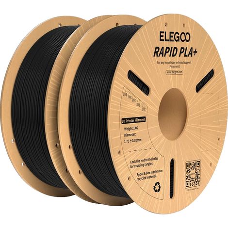 Filamento per stampante 3D, alta velocità, resistenza migliorata, nero, 2 kg (1/2)