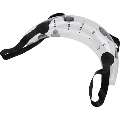 Sac de lestage à eau, coque en PVC transparent, poids réglable de 12,5 kg, pour l'entraînement au renforcement et à l'équilibre. (1/5)