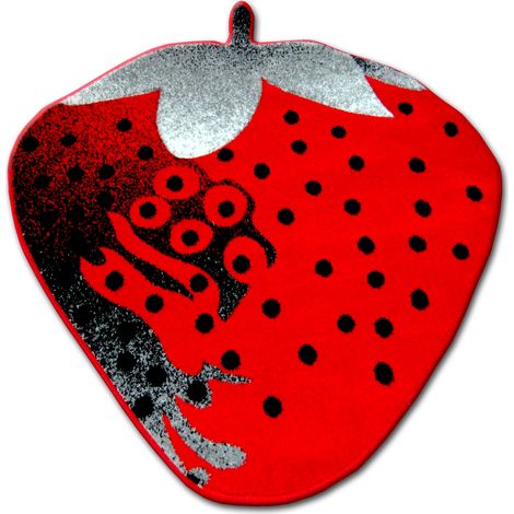 Tapis enfant JOYEUX C298 FRAISE rouge red 120x120 cm (1/5)