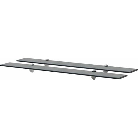 vidaXL Floating Shelves 2 pcs Glass 90x20 cm 8 mm (1/5)