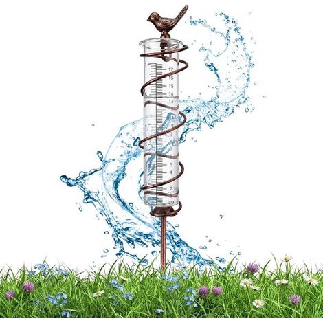 Pluviomètre extérieur – Résistant au gel – Précis – Avec piquet de terre – Décoration de jardin et cadeau pour jardinier (1/5)
