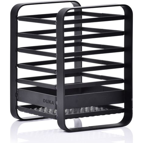 Supporto per utensili da cucina in metallo Fint 11,5x9x13,5 cm nero duka