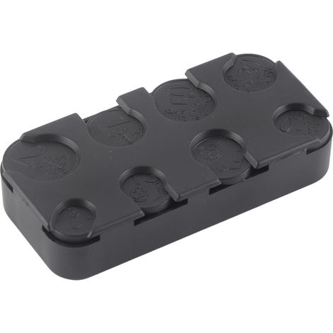 Distributeur de pièces de monnaie rectangulaires en euros, supports en plastique, boîte de rangement, organisateur, utilisation en voiture (1/5)