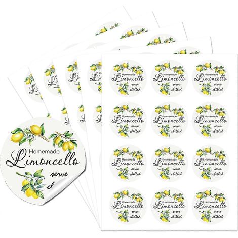 Étiquettes autocollantes « Merci » - 60 autocollants ronds Limoncello de 5 cm pour enveloppes et cadeaux d'invités (1/5)