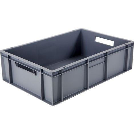 Novap – Bac palettisable 30L en polypropylène – Résistant aux huiles et acides – Pour transport sur palette – Couleur gris