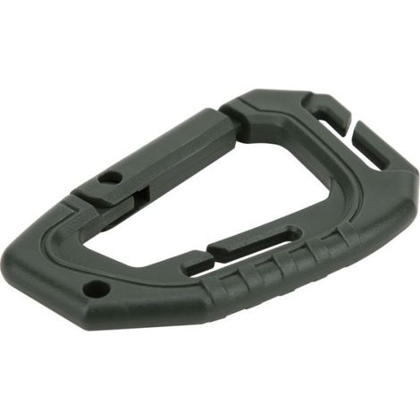 Mousqueton d'escalade 10 pcs haute résistance D-Ring en plastique mousqueton porte-clés crochet boucle sport Od Green (1/5)