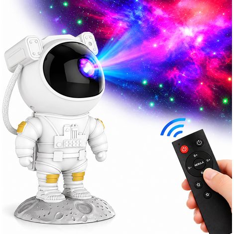 Lampada di Proiezione Stelle Astronauta Proiettore di Galassia con Telecomando (1/5)